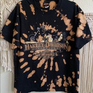 Harley Davidson motorcycle vintage acid wash top